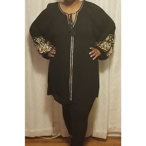 Black & Gold Oversized Dress